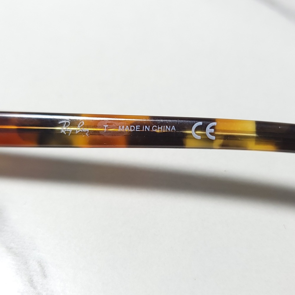 Ray-Ban RB 7119 5629 Grey Tortoise Rectangular Eyeglass Frames 55-17-145 - Picture 4 of 9
